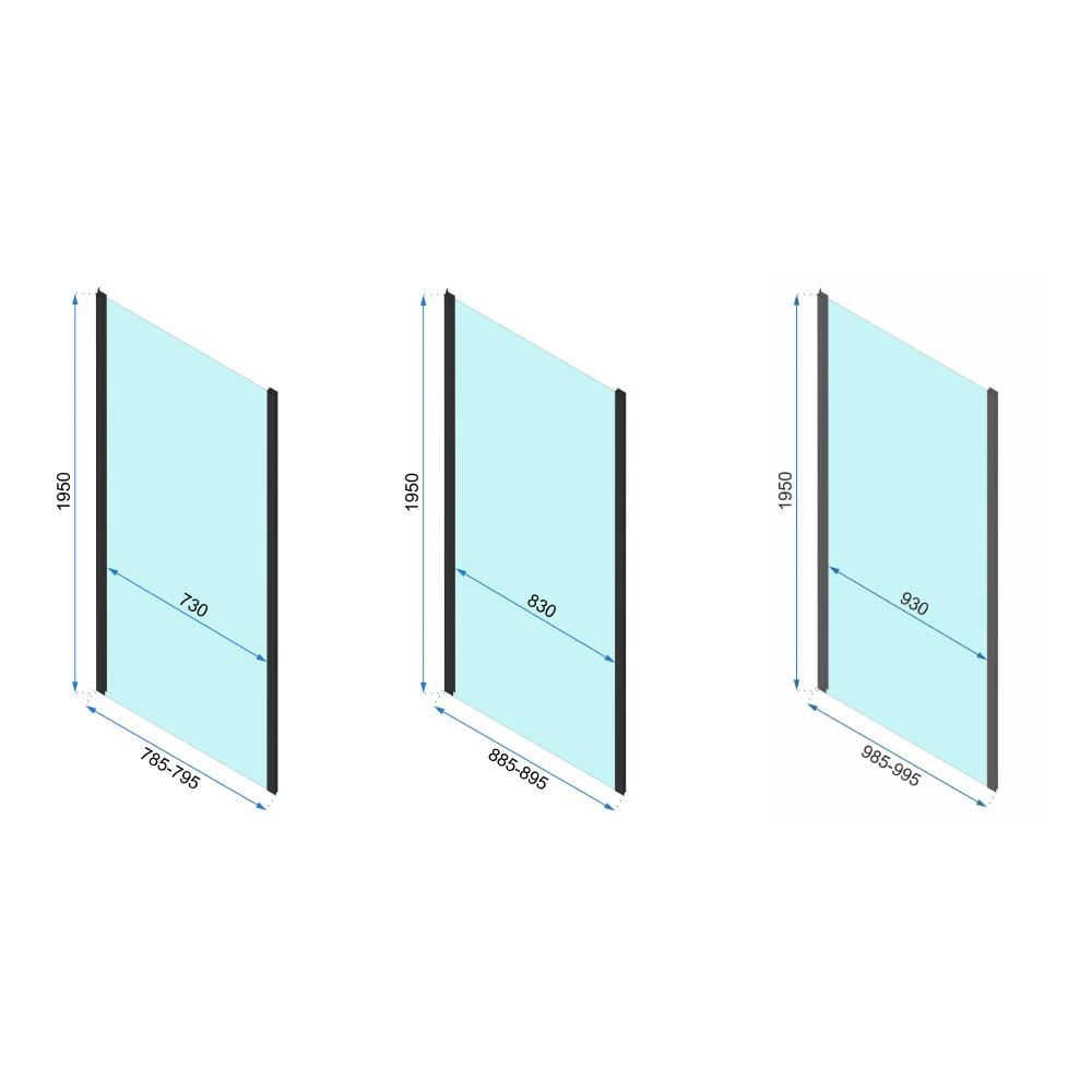 Přístěnná sprchová kabina Rea Rapid Swing Black