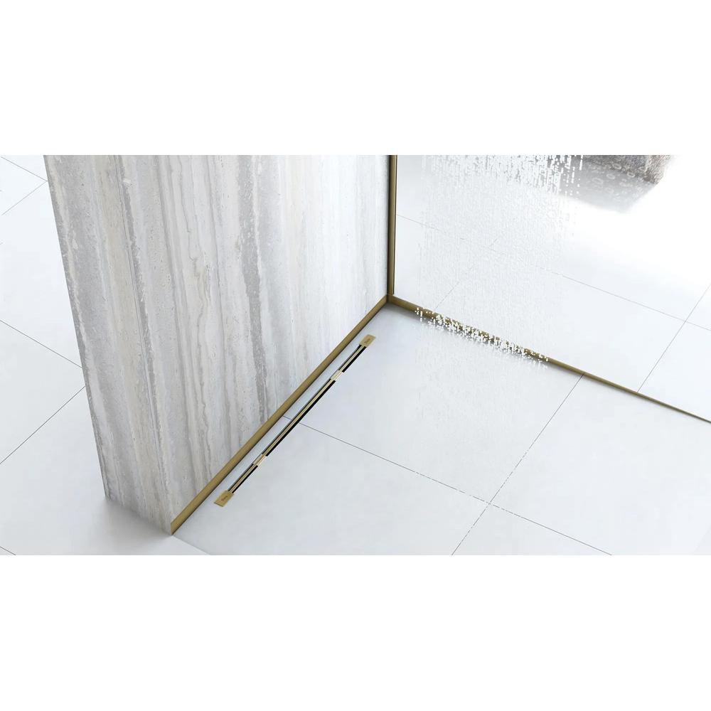 Front shower tray strip 120cm Brush Gold