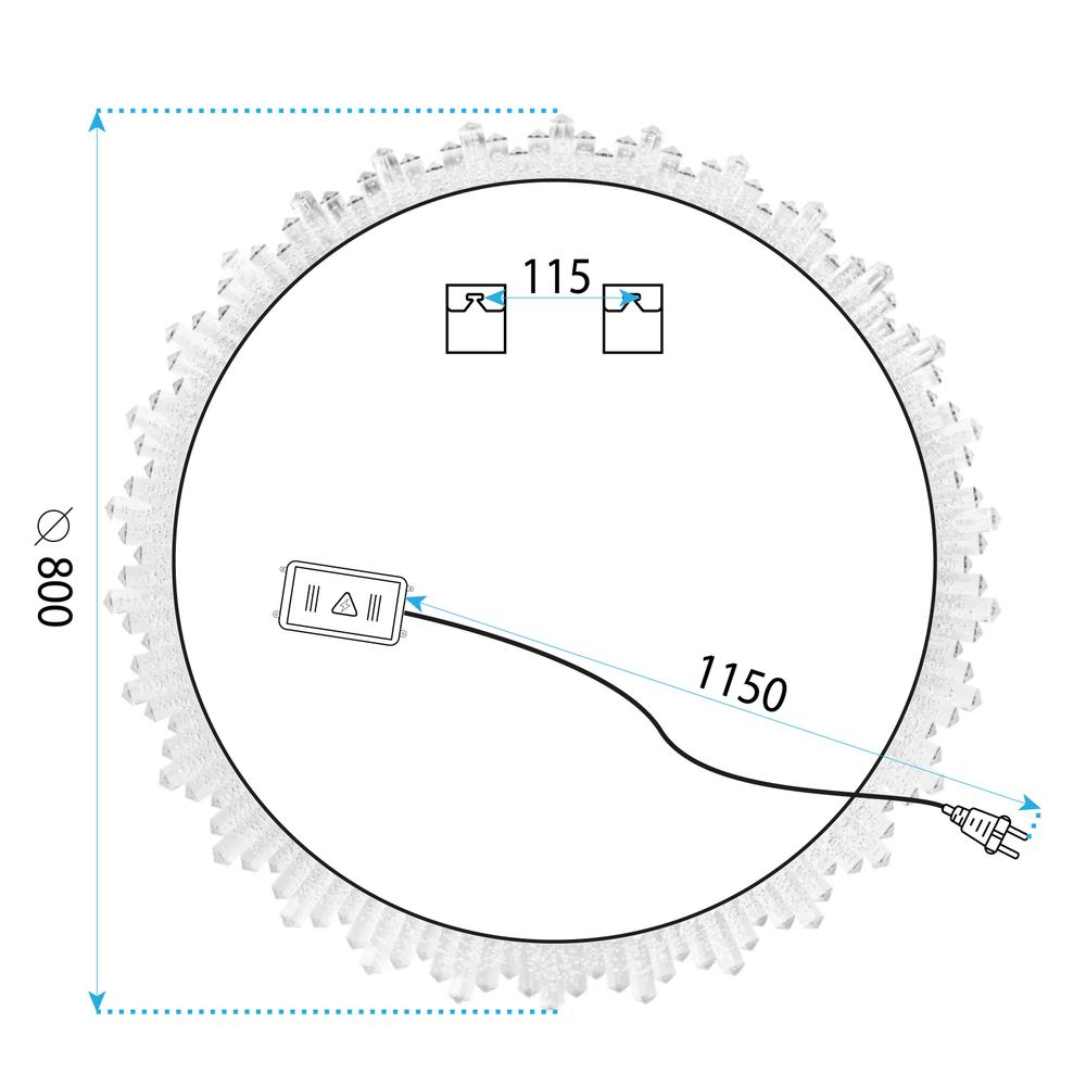 LED sienas spogulis 80cm X013