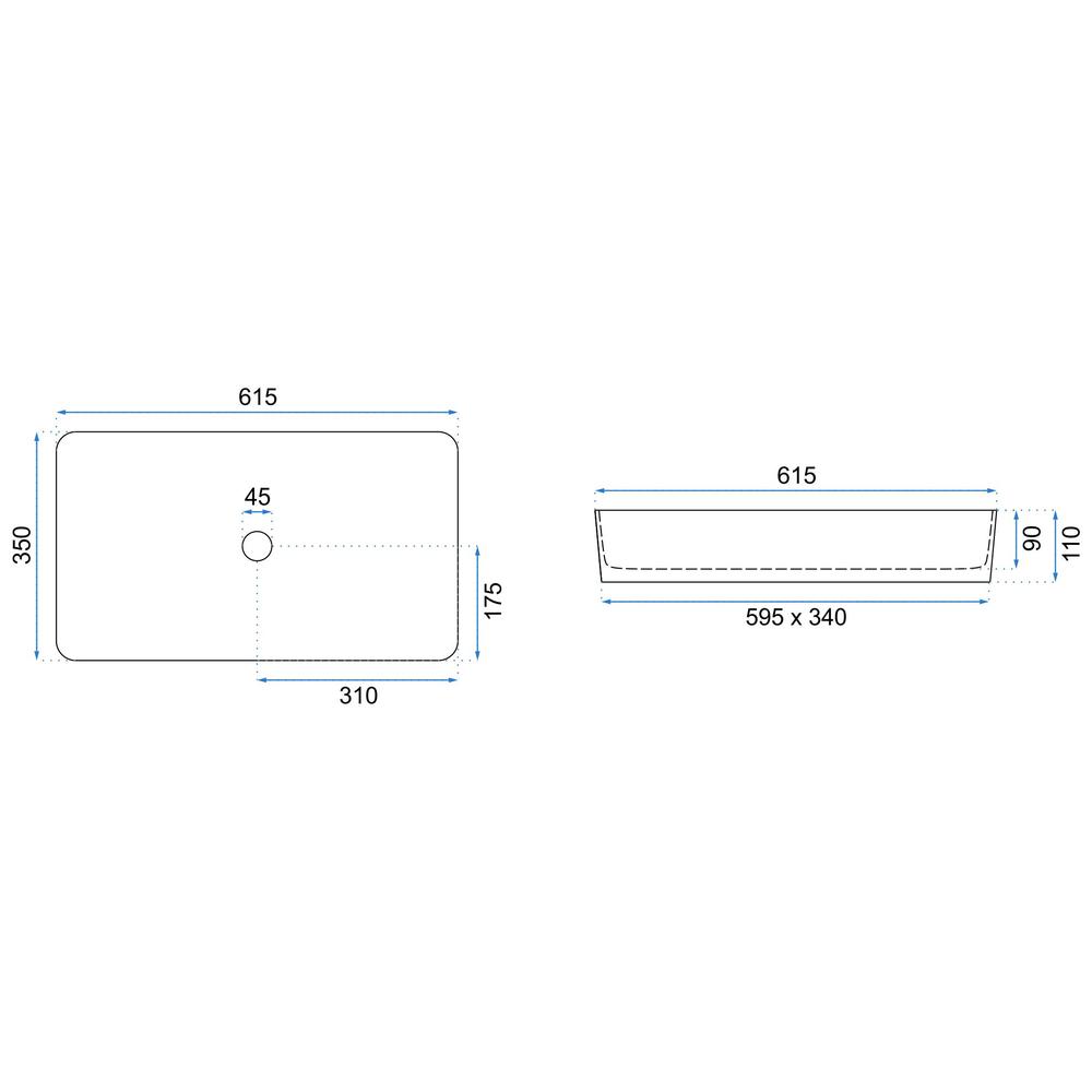 Denis Black Stone Matt nadgradni umivaonik