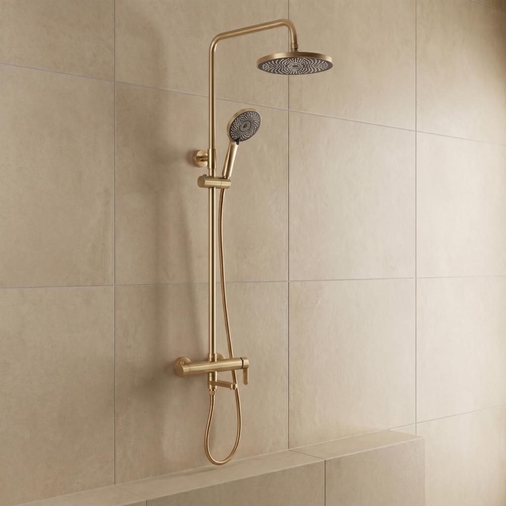 Shower Set Rea Arcos brush gold