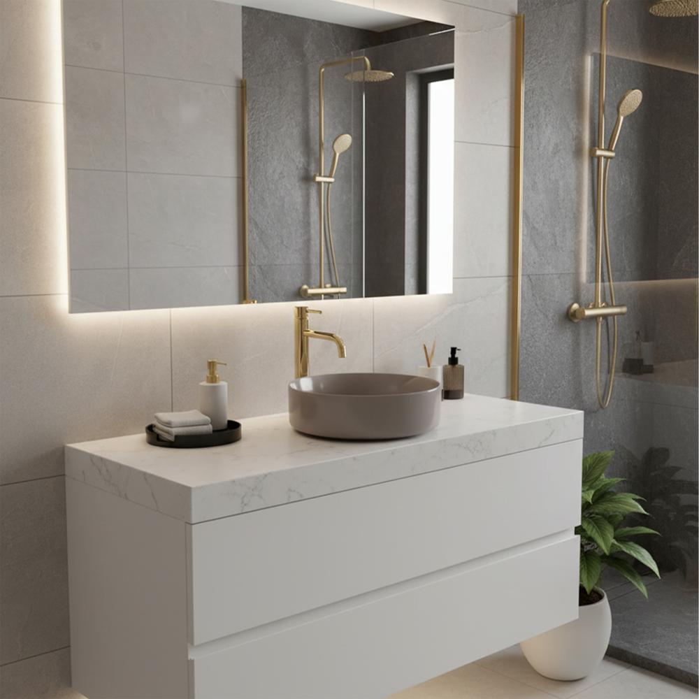 Aufsatzwaschbecken Rea Sami Beige Shiny