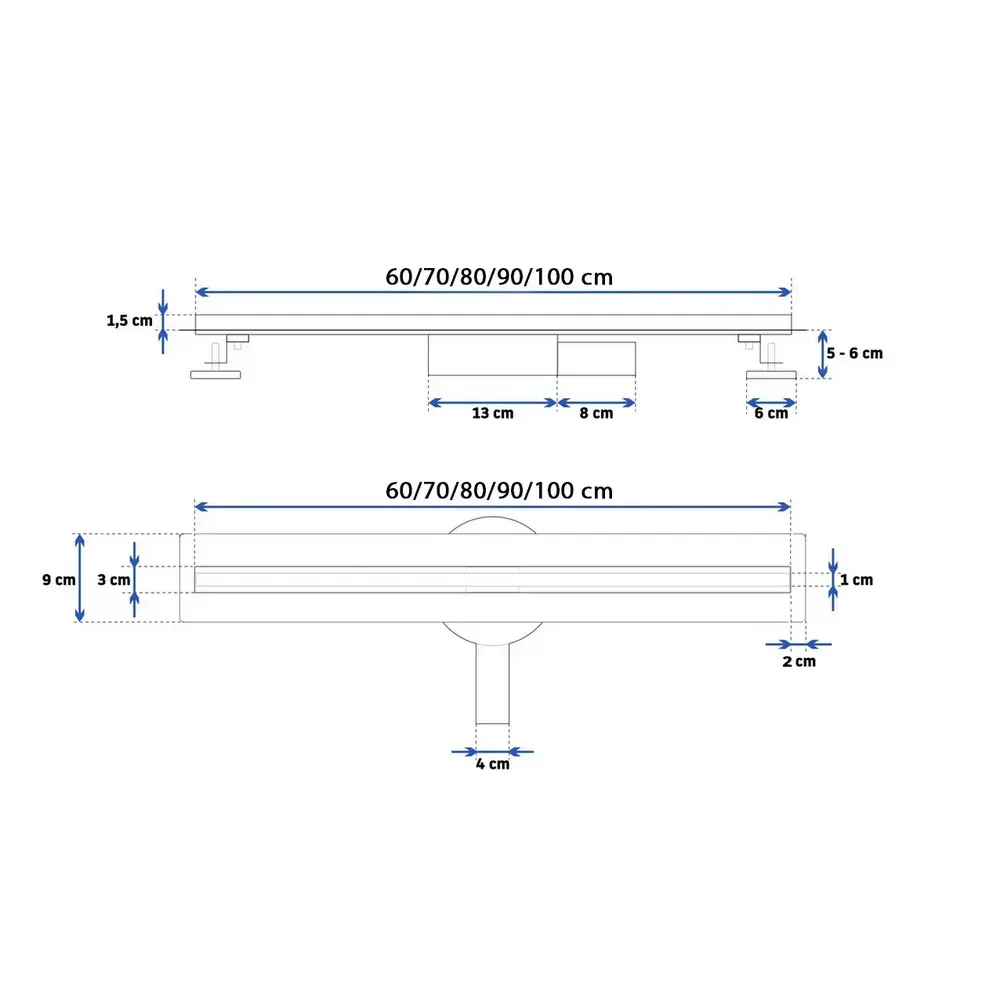 Lineáris lefolyó NEO Slim Pro szálcsiszolt réz 70