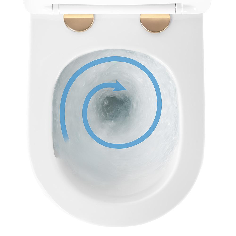 Misa WC podwieszana Rea Carlo Mini Tornado NFQ Złoto Biała