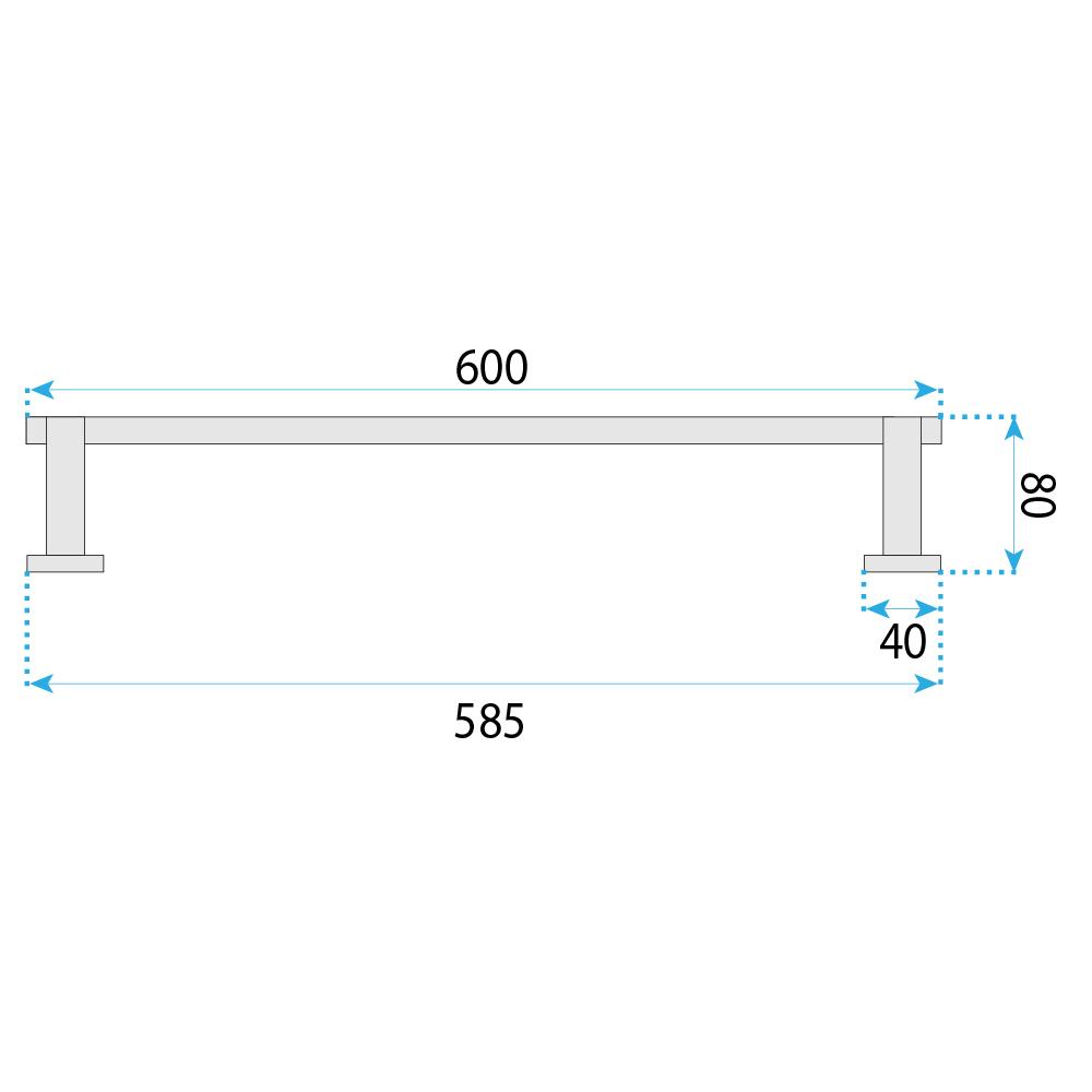 Wieszak łazienkowy jednoramienny 39101 Ori Złoty Szczotkowany