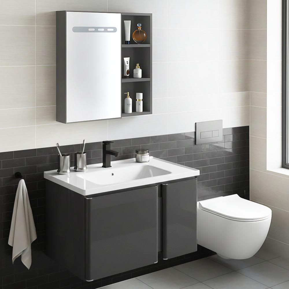 Set di mobili da bagno con lavabo Tula 60cm Grey