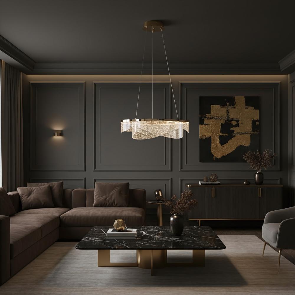 Deckenleuchte LED G138-CP 50cm Gold