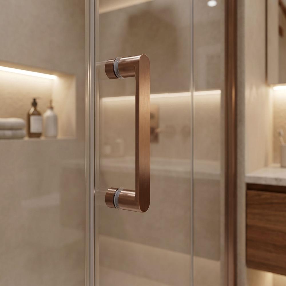 Shower enclosure Rea Bruno 100x80 Brush Copper
