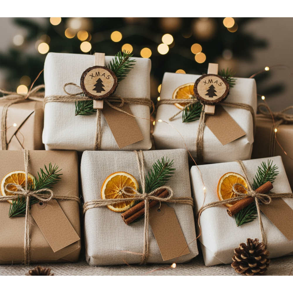 KLAMERKI DREWNIANE 8 SZTUK CHOINKI KL-21X11