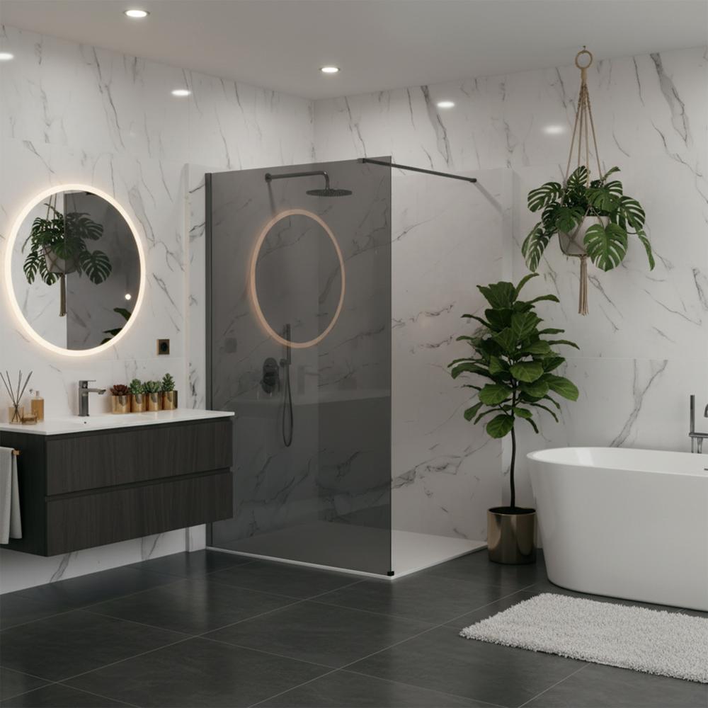 Kabina prysznicowa Walk-In Rea Flexi Grey / Tytan 80