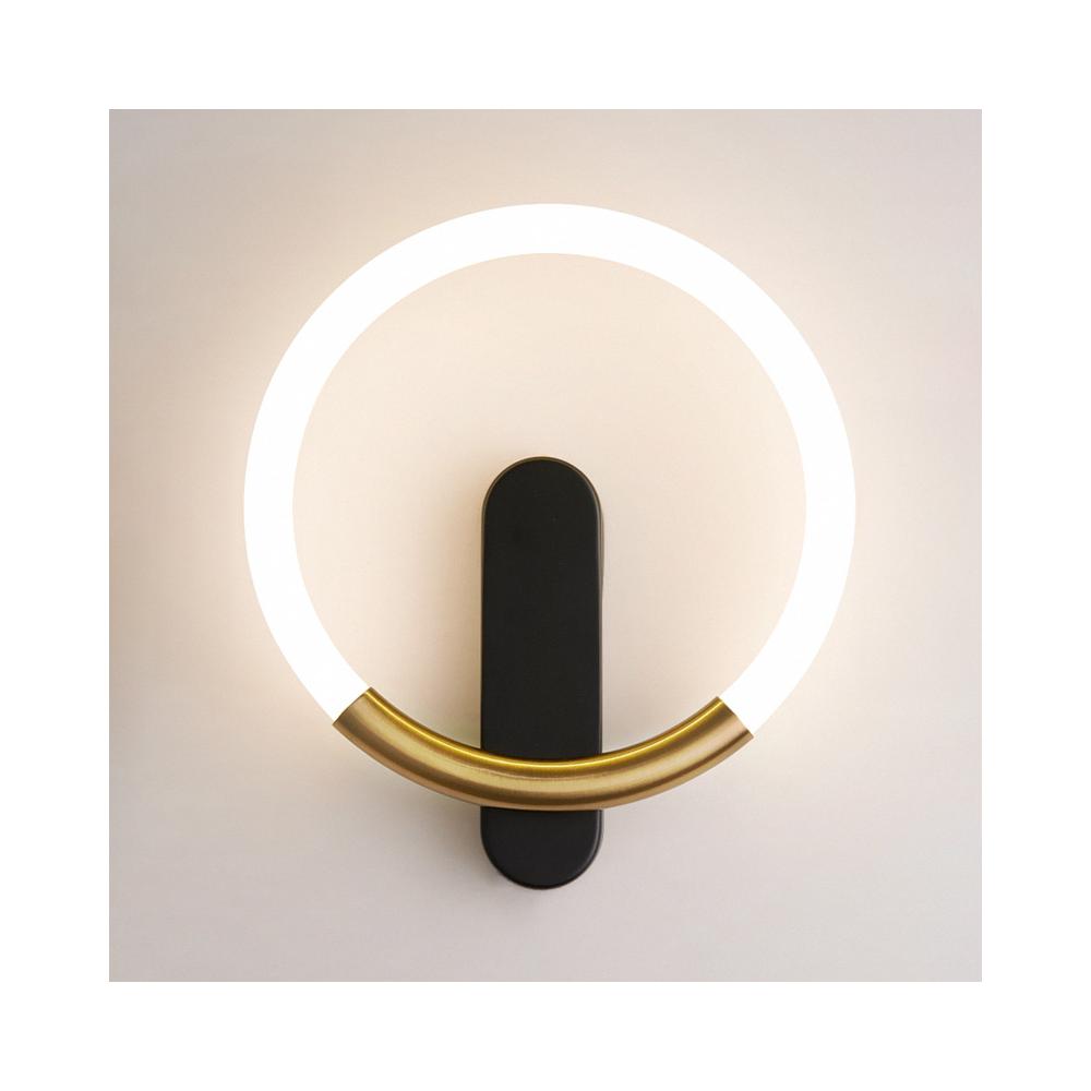 WANDLEUCHTE LED LHJ068-W C BRUSH GOLD/BLACK