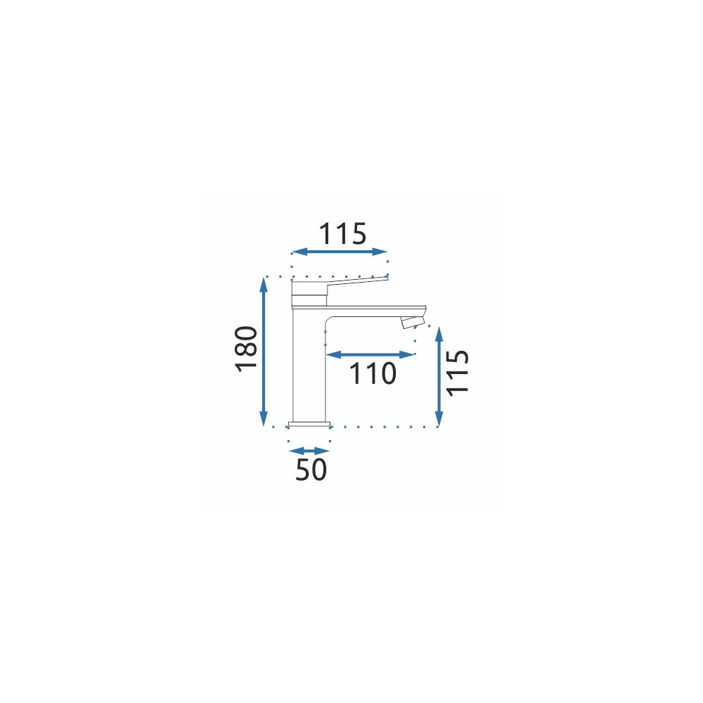 Fürdőszobai csaptelep Rea Viral Low Black Rose Gold