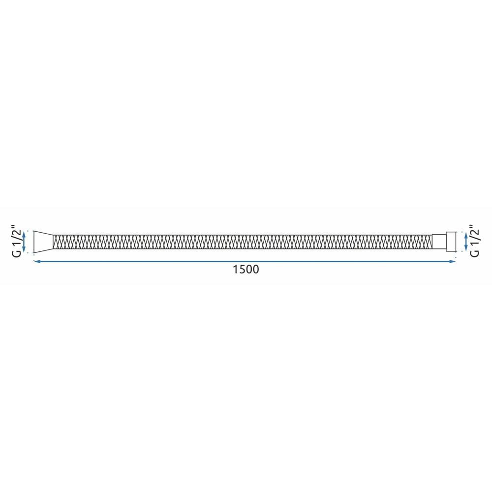 Flessibile doccia Rea Chrome 150 cm