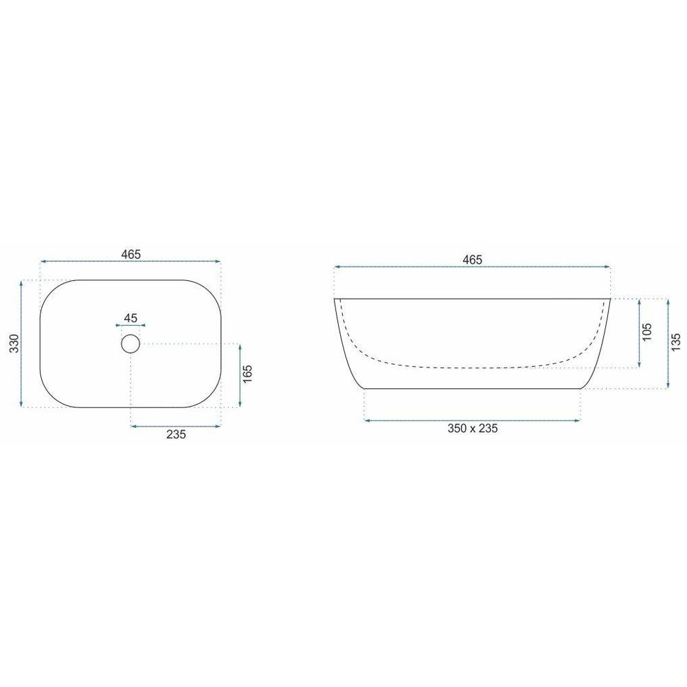 Umywalka nablatowa Rea Belinda COPPER BRUSH / Black