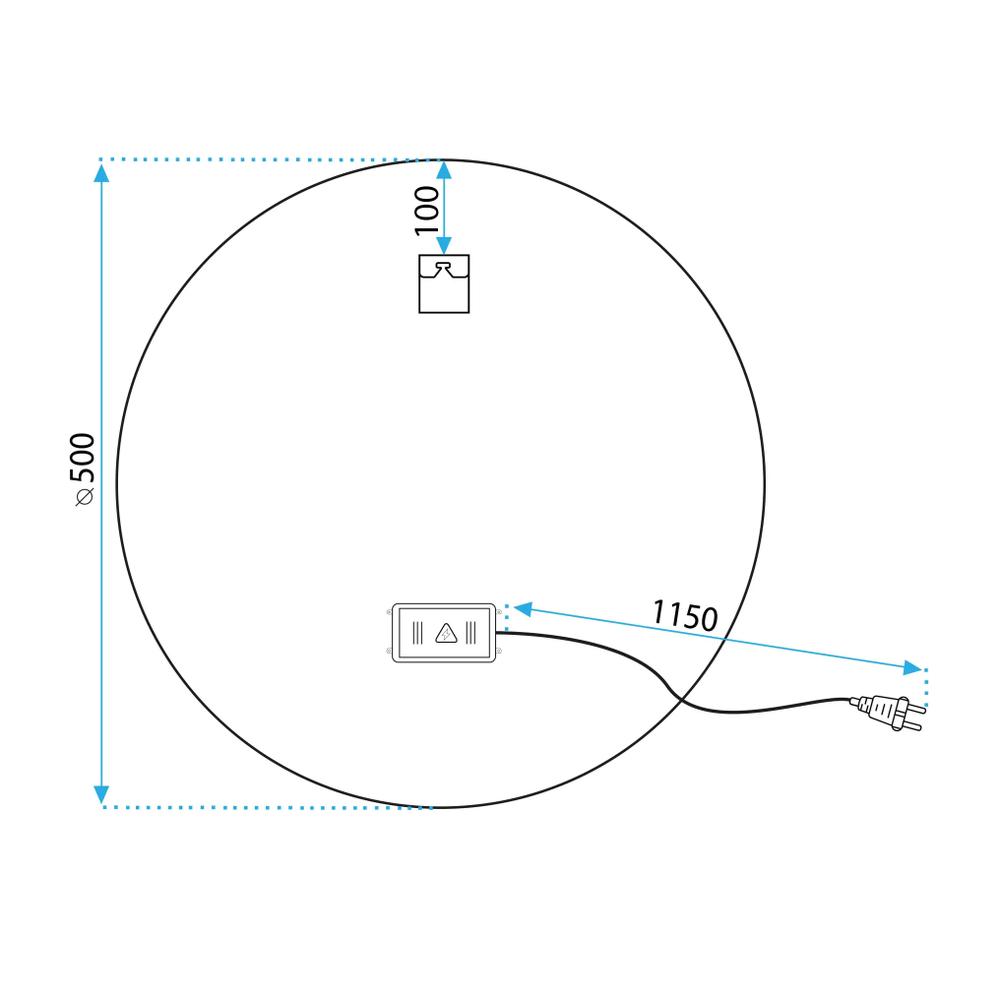 Lustro ścienne LED SOFT 50