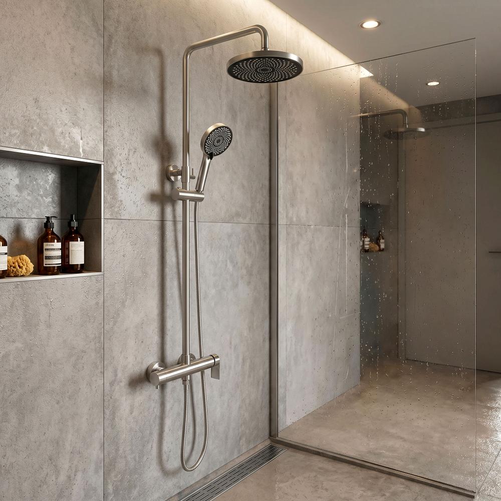 Conjunto de ducha Rea Hunter Brush Nickel