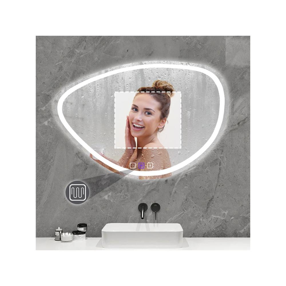 MIROIR MURAL LED AVEC FONCTION BLUETOOTH 70x100cm FOG