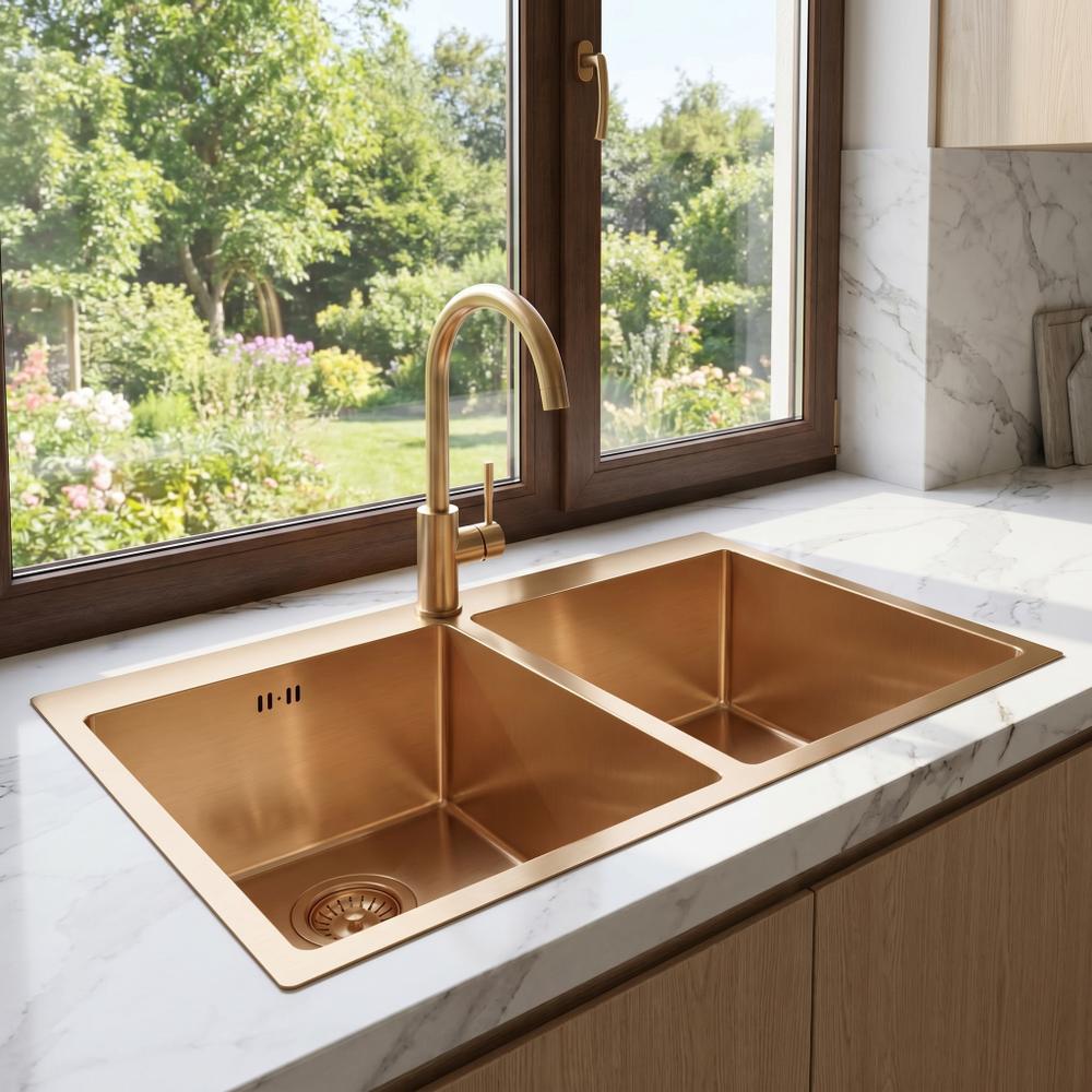 Νεροχύτης από μαύρο ατσάλι Joel BRUSH COPPER