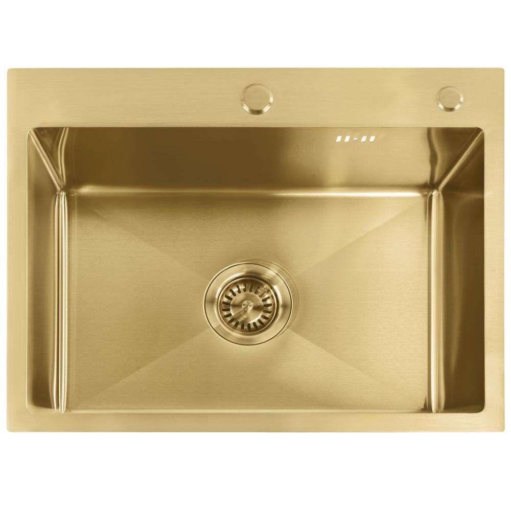 Zlewozmywak stalowy REA Liam Złoty szczotkowany
