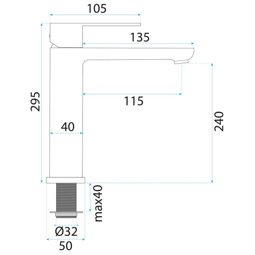 Kupaonska miješalica Rea Logan Brush Nickel