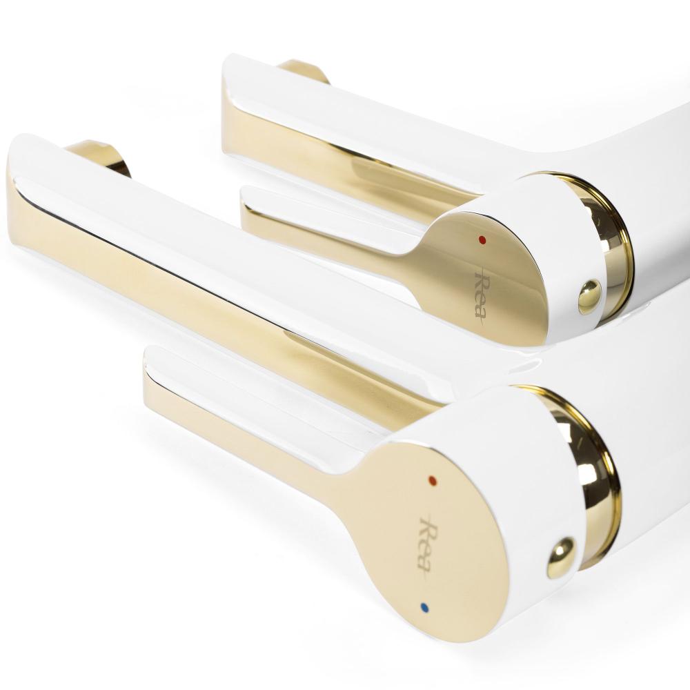 Смесител за баня Rea MELIA white gold High