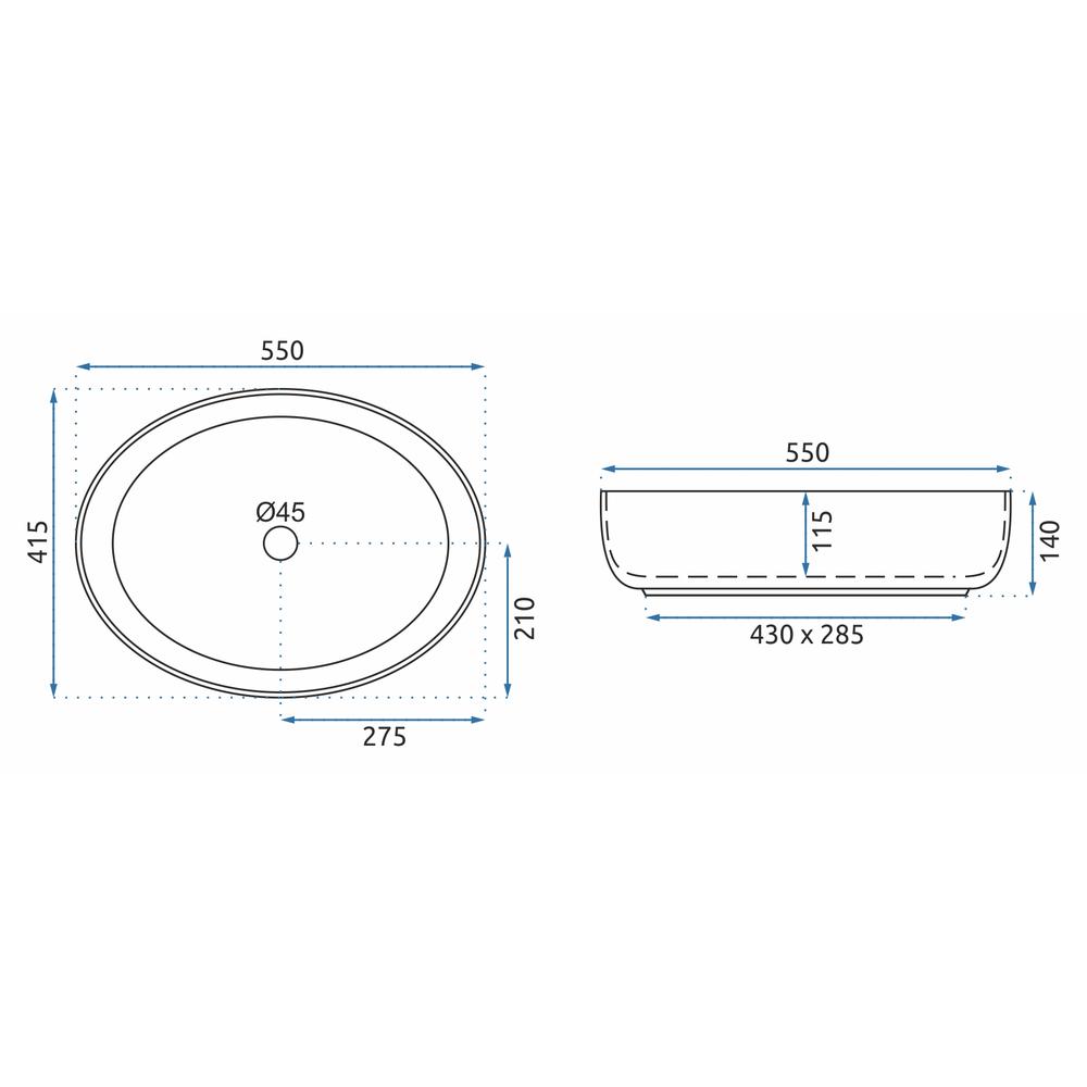 Umywalka nablatowa REA Queen