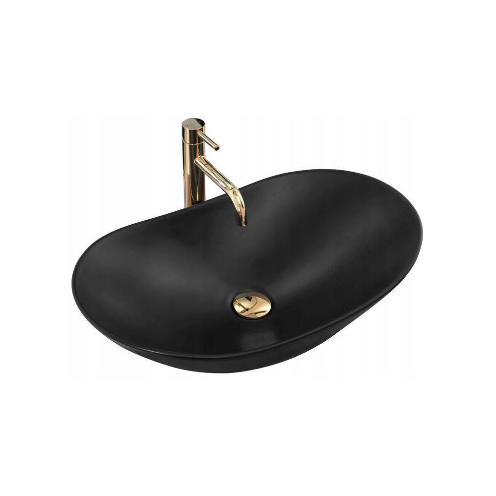 Umywalka nablatowa Rea Royal 60 Black Mat