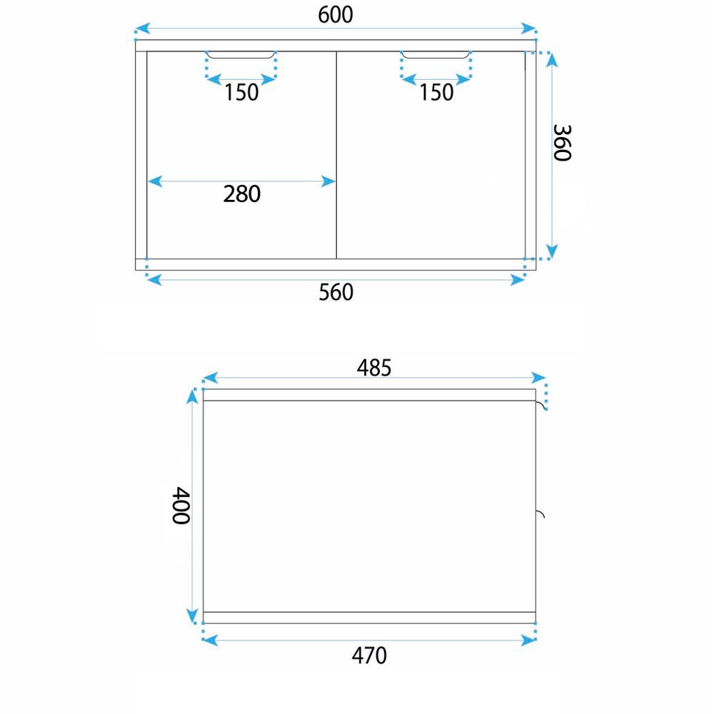 Waschtischunterschrank Rea Core 60cm White