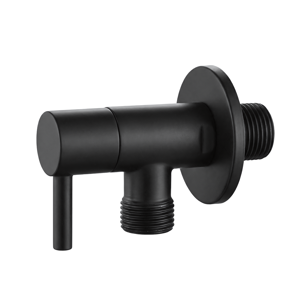 Zawór kątowy 1/2" x 3/8" Czarny