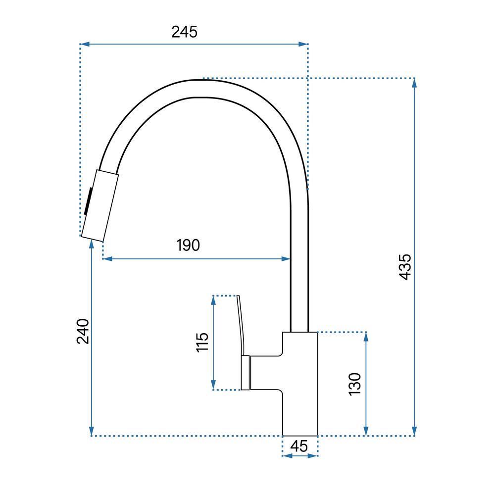 Kuhinjski mešalnik Rea SOUL Črna/zlata brušena
