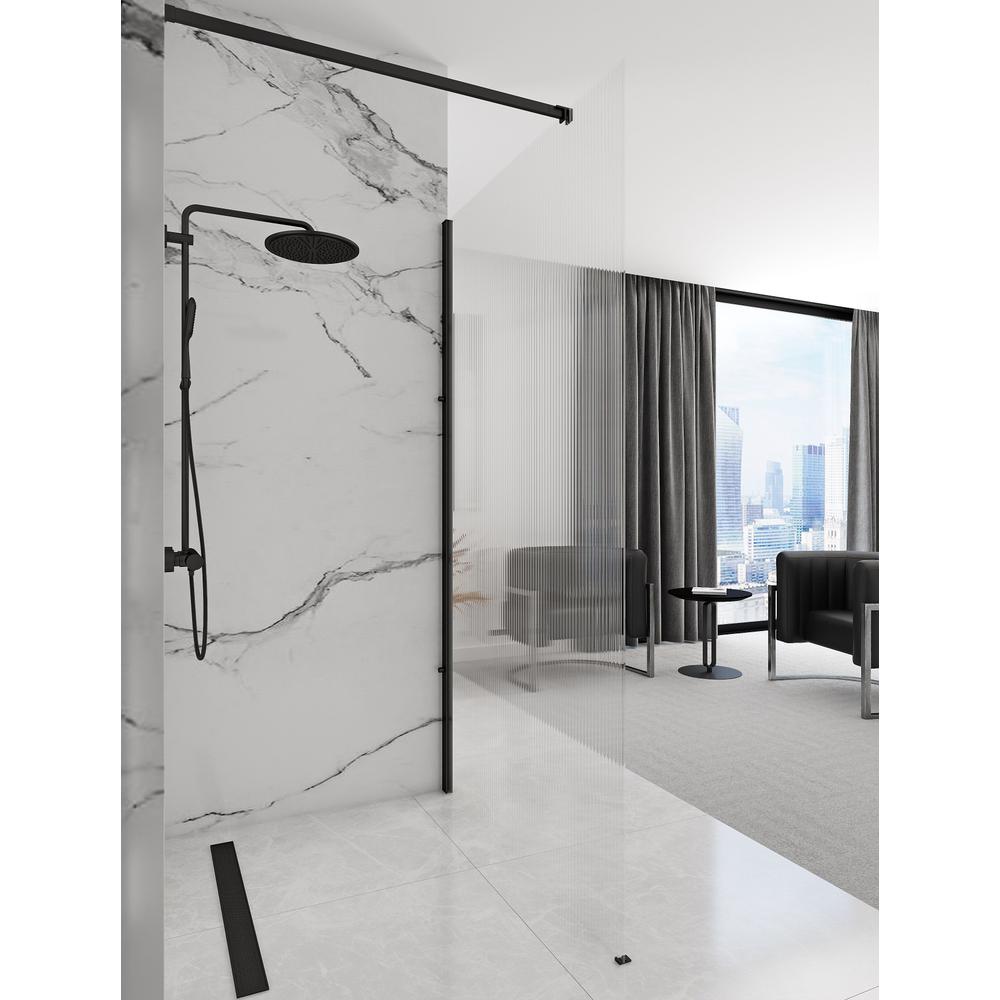 Zid za tuš Rea Aero Intimo Black Mat 100