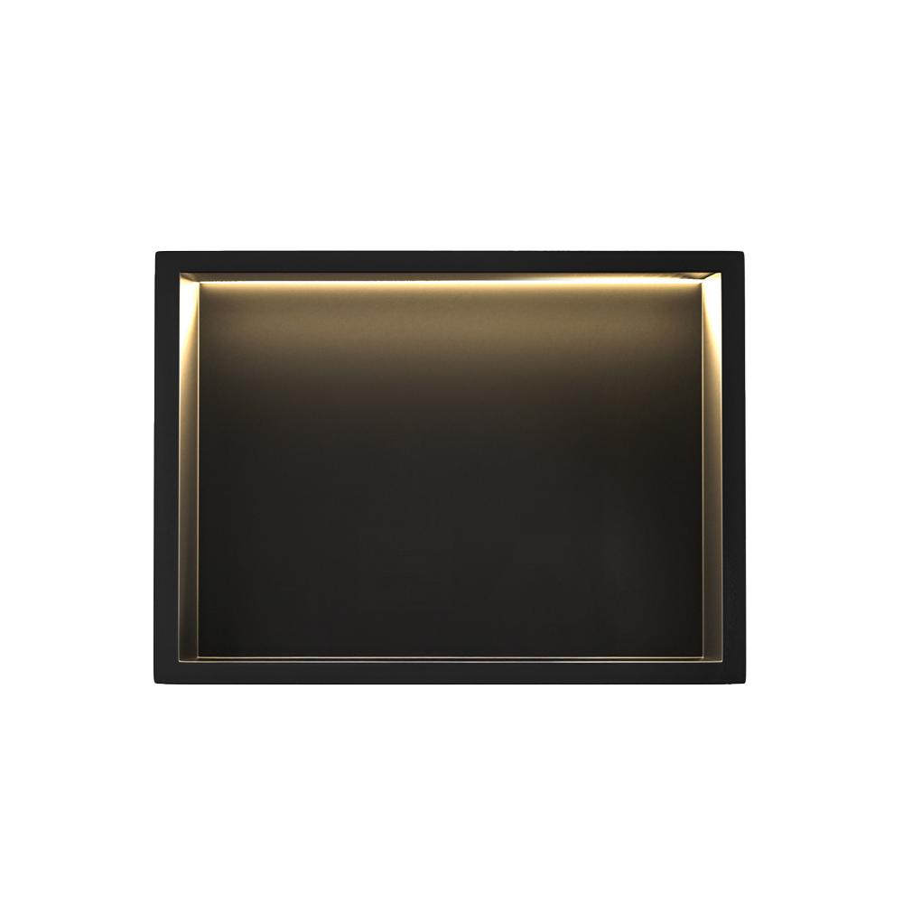 VESTAVNÁ KOUPELNOVÁ POLICE  LED 30x45 black