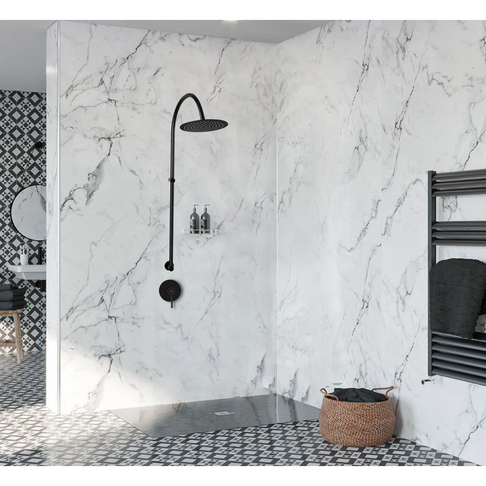 Rea Lugano paslēptas dušas komplekts melns +BOX