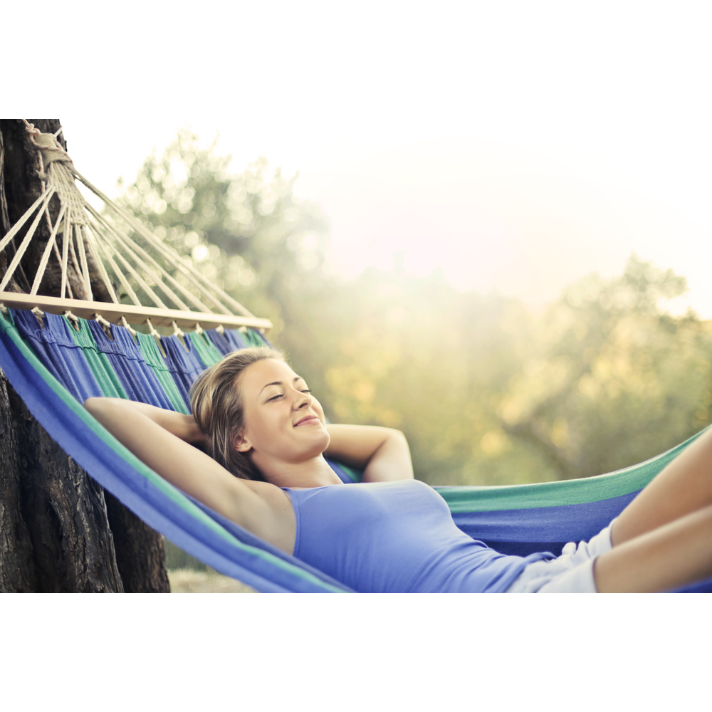 Hamak 1-osobowy z poprzeczką 80cm 480144B BLUE