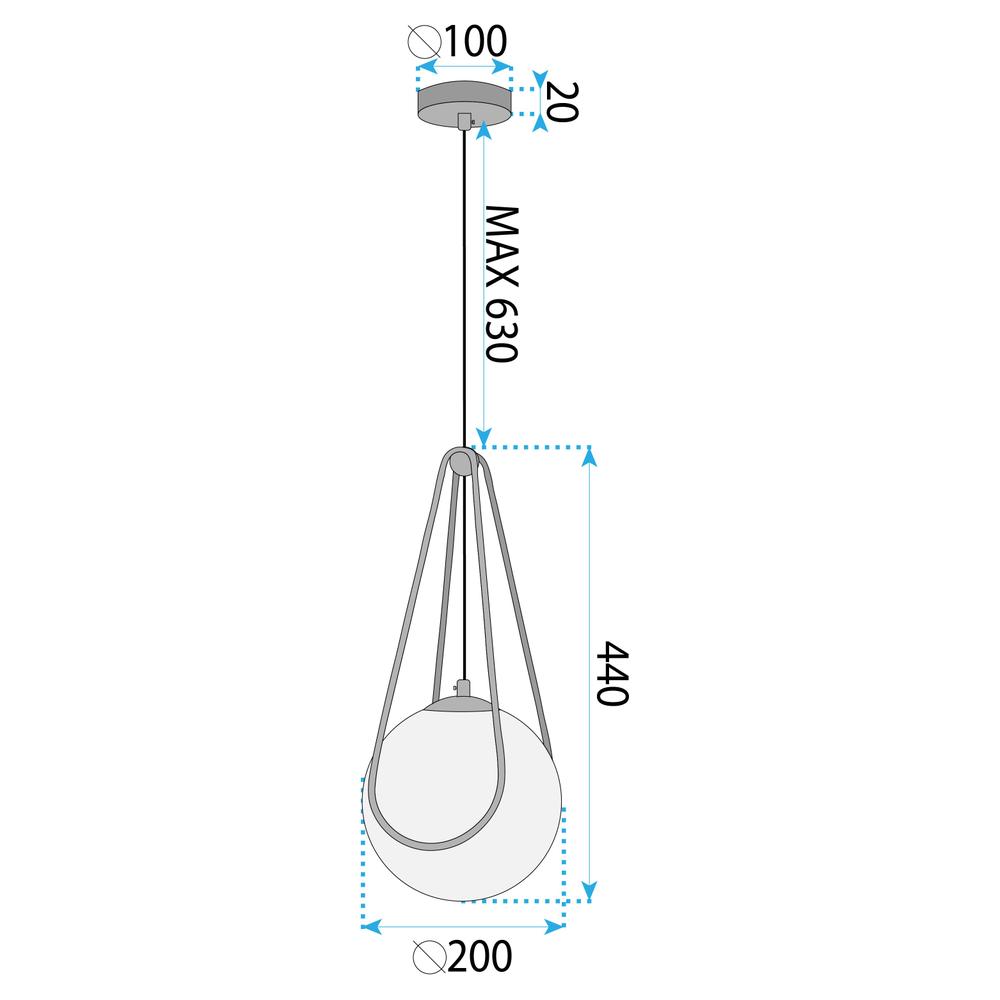 Deckenleuchte APP1792-1CP 20cm Black