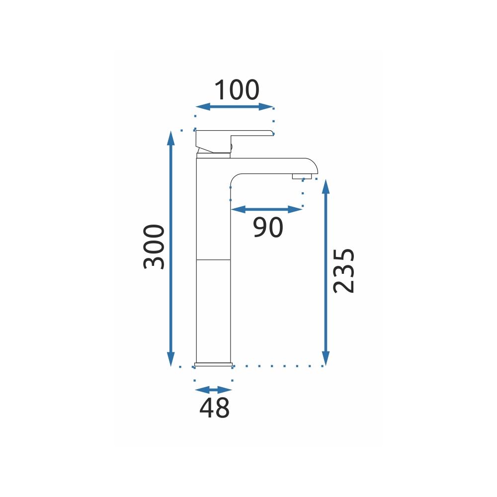 Rubinetto da lavabo Rea Bloom White Gold high