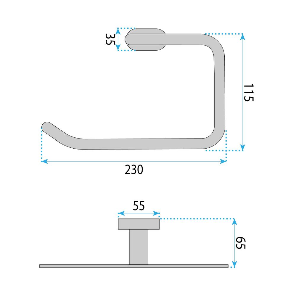 Percha de baño Ring 110 Til Black
