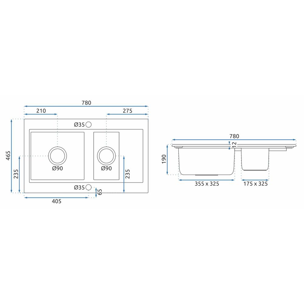 Zlewozmywak granitowy Fox czarny