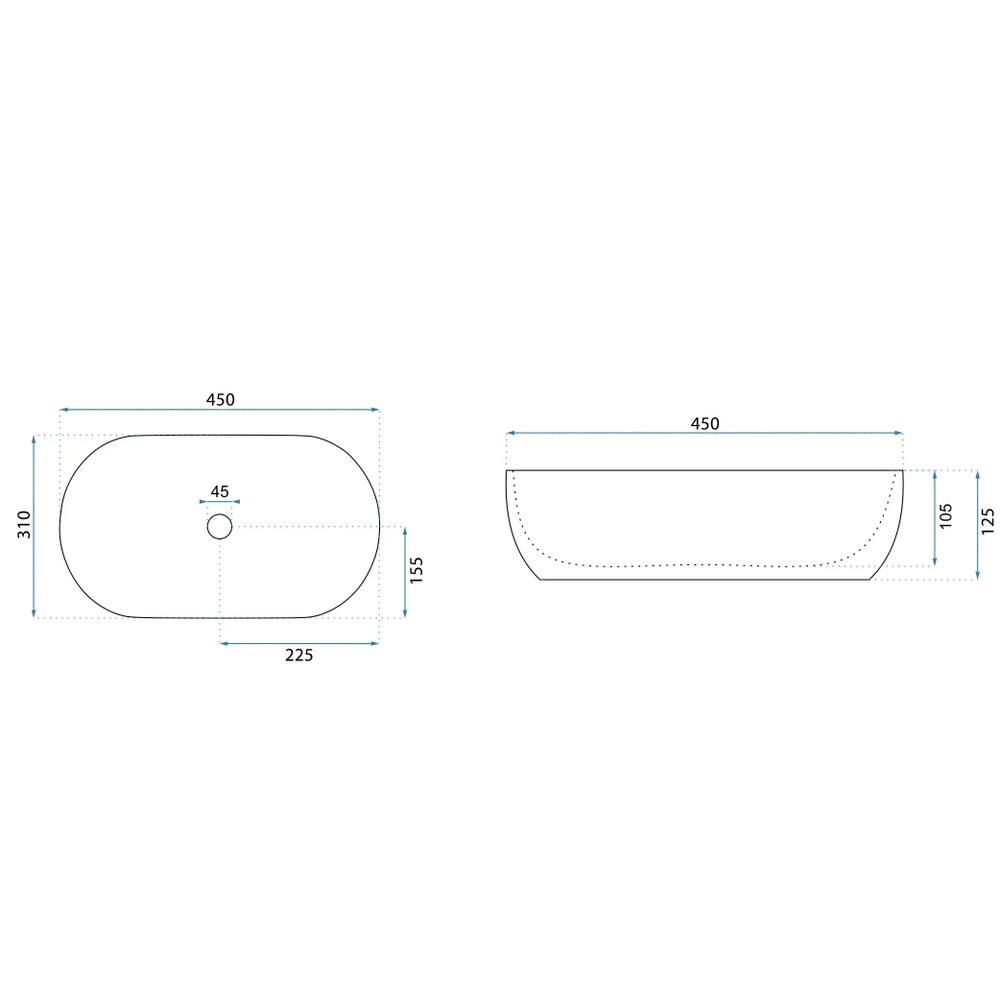 Vasque à poser Rea Amelia 45