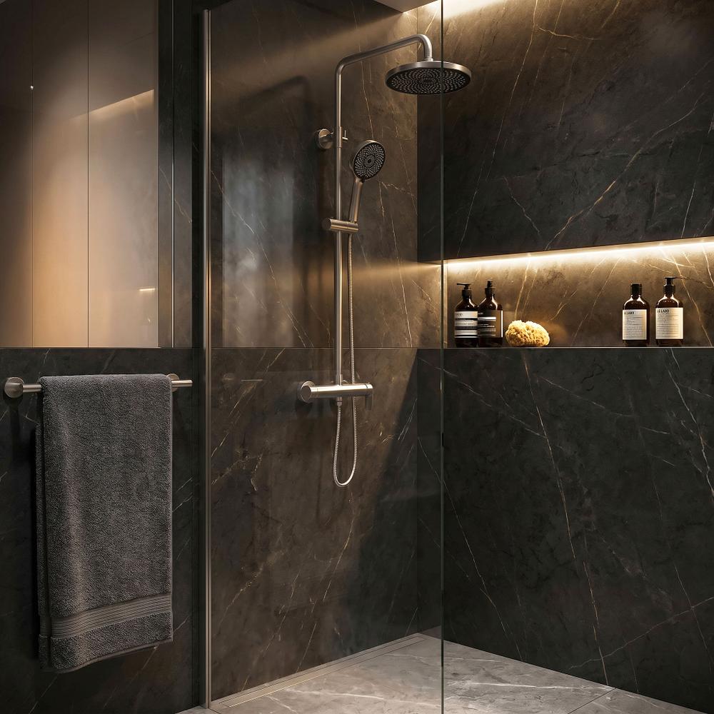 Conjunto de ducha Rea Hunter Brush Nickel