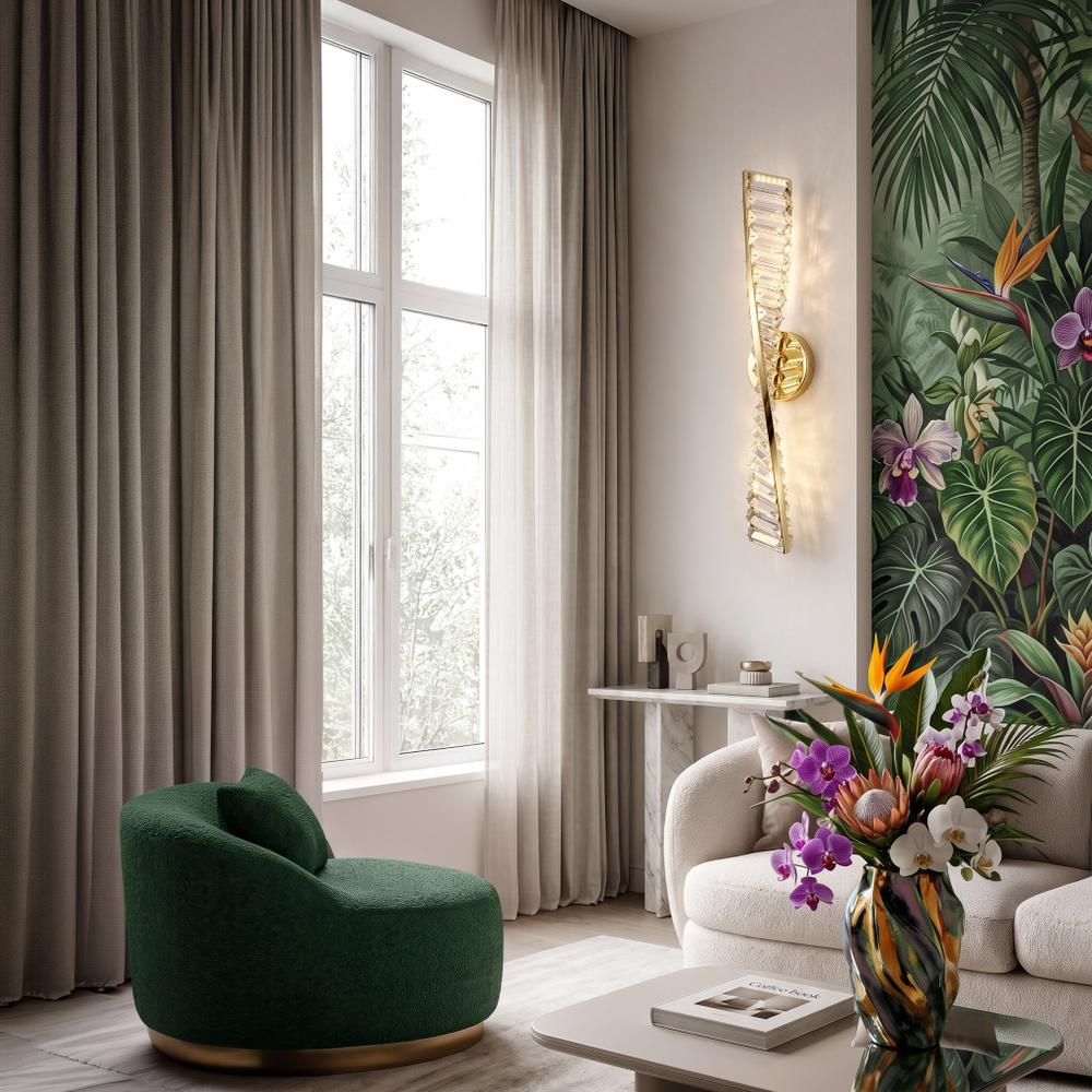KINKIET ŚCIENNY LED APP1951-W 50 cm ZŁOTY