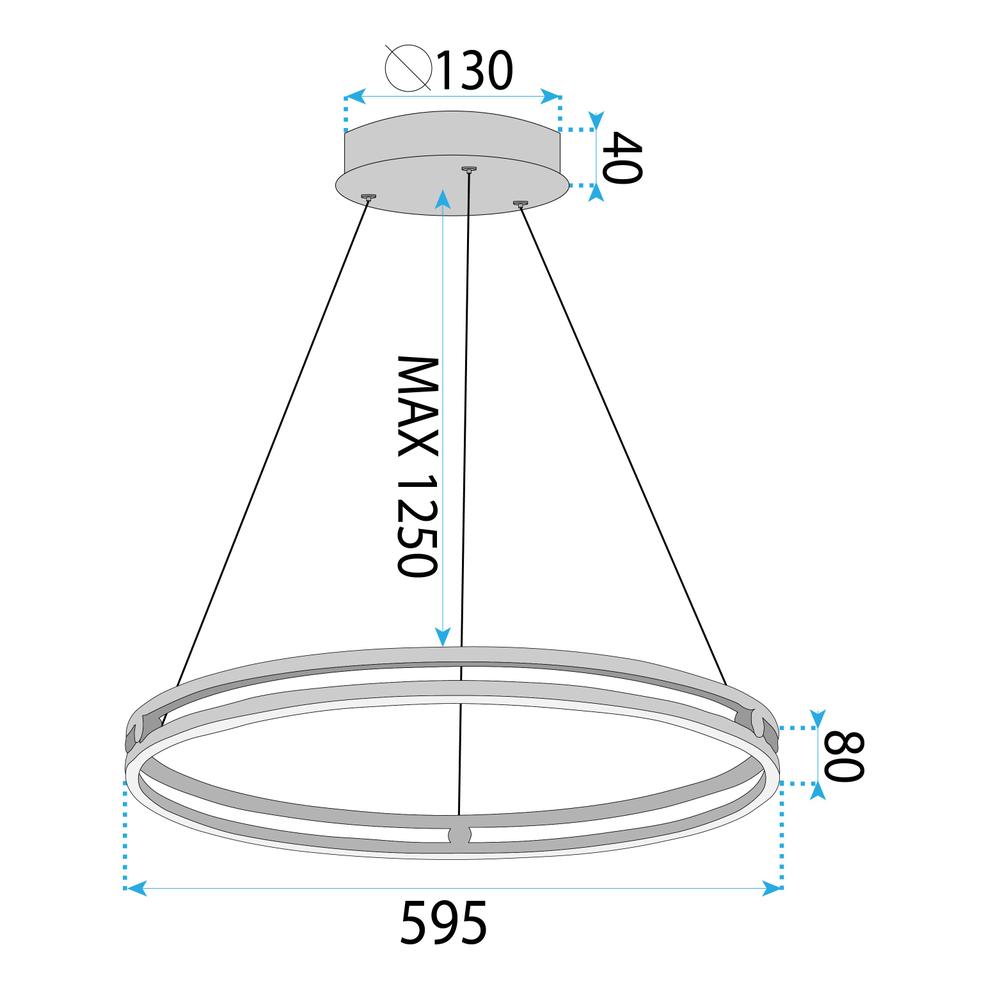 Lampa wisząca LHJ015-CP 60 CM GOLD