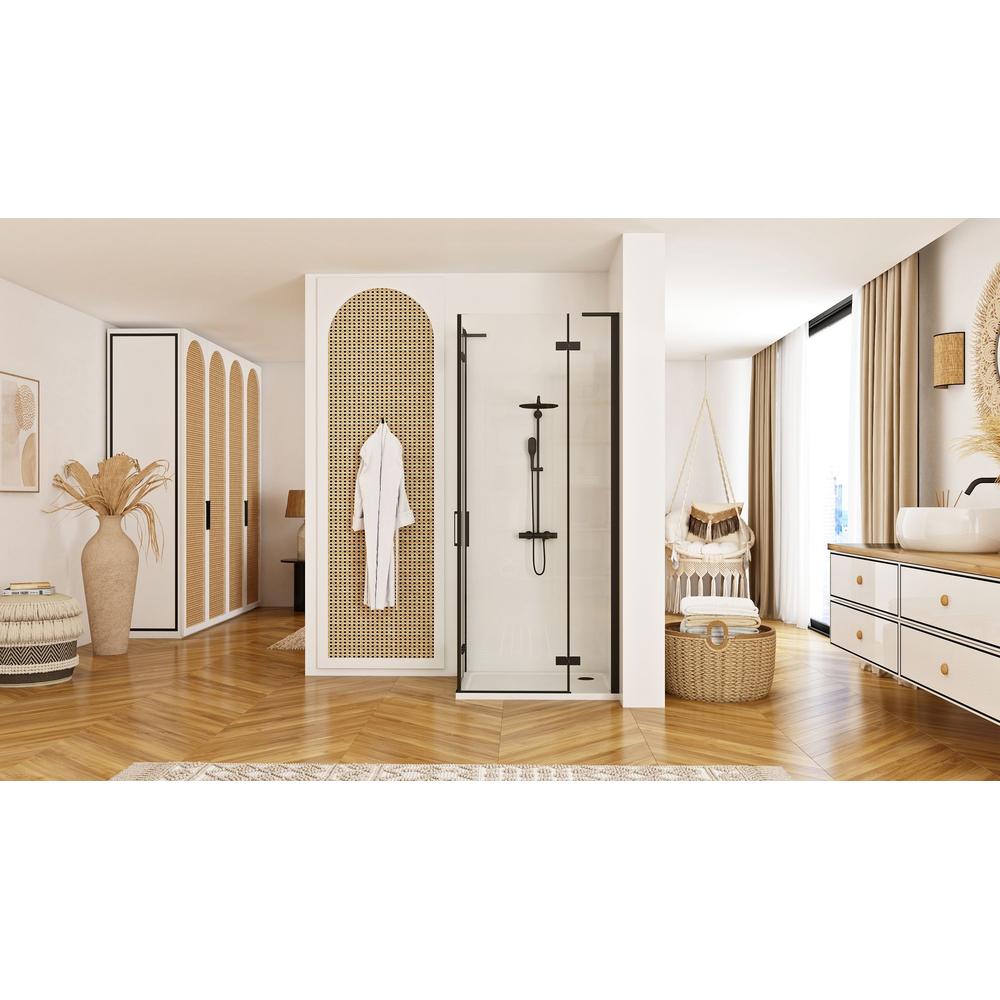 Duschkabine REA Hugo Double Black 100x100