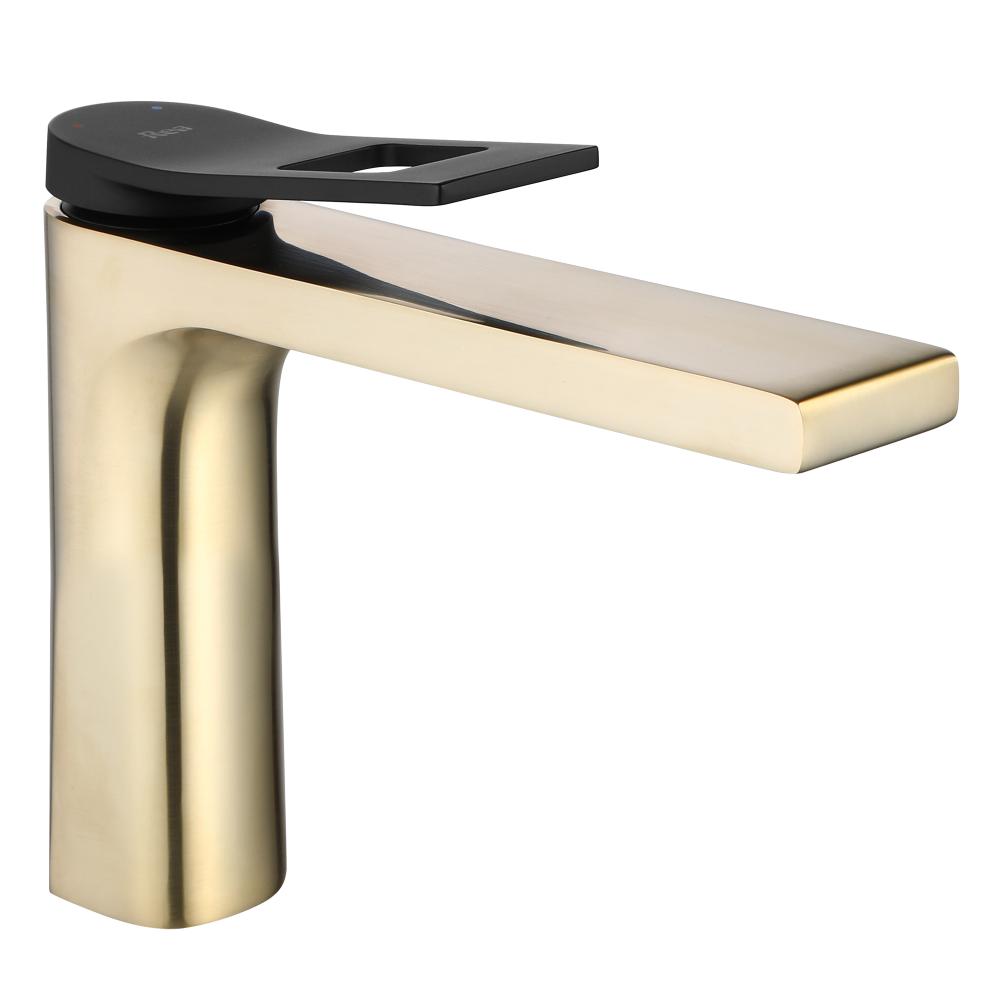 Bathroom faucet REA Soul Gold mat black low