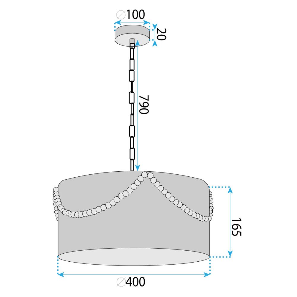 Лампа APP1741-1CP 40 cm