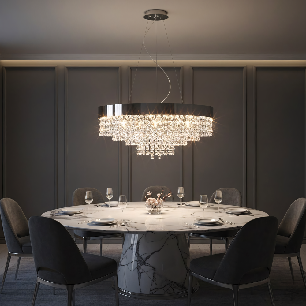 Lampa sufitowa wisząca APP1786-16CP 60 cm Chrom