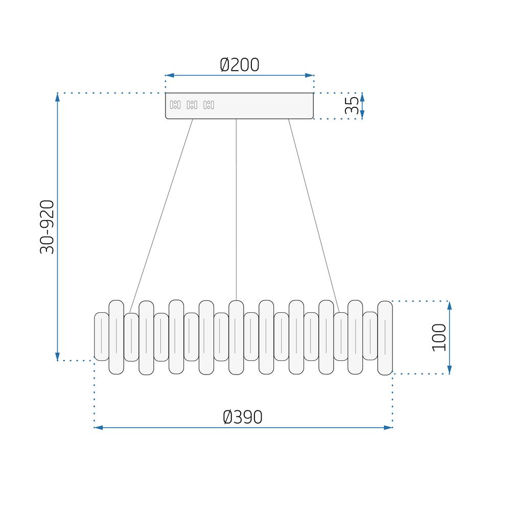 Crystal LED-Deckenleuchte APP1041-CP + Fernbedienung
