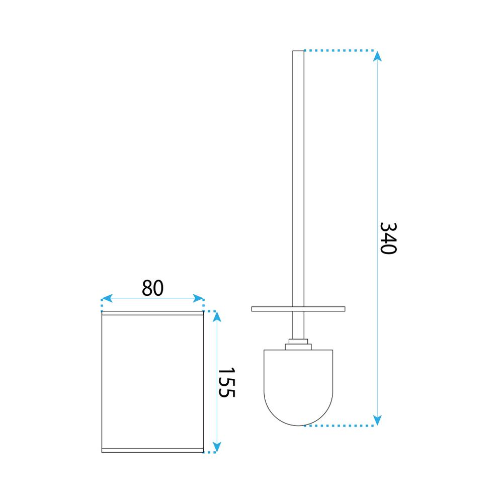 Szczotka WC B110 CHROME