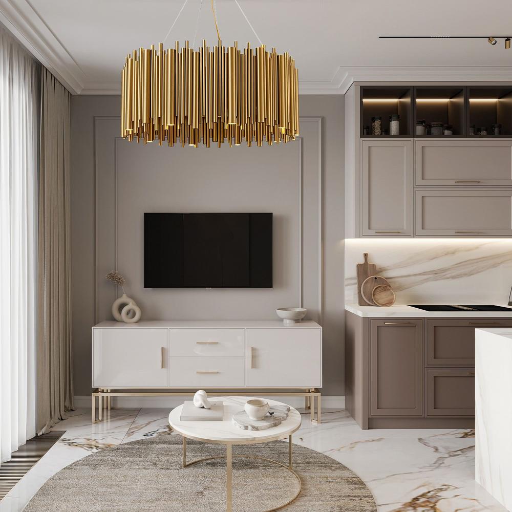 Goldene Deckenlampe APP1560-12CP