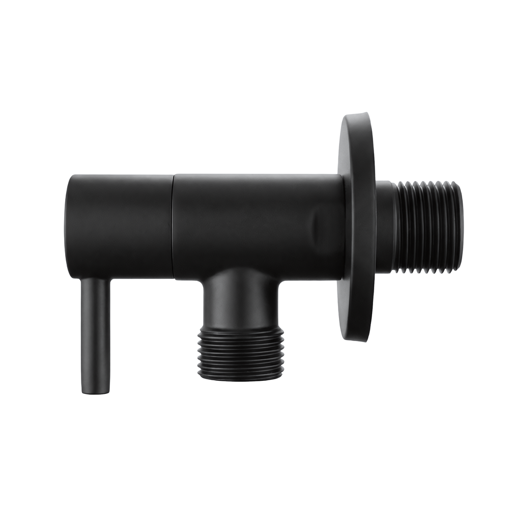 Zawór kątowy 1/2" x 3/8" Czarny